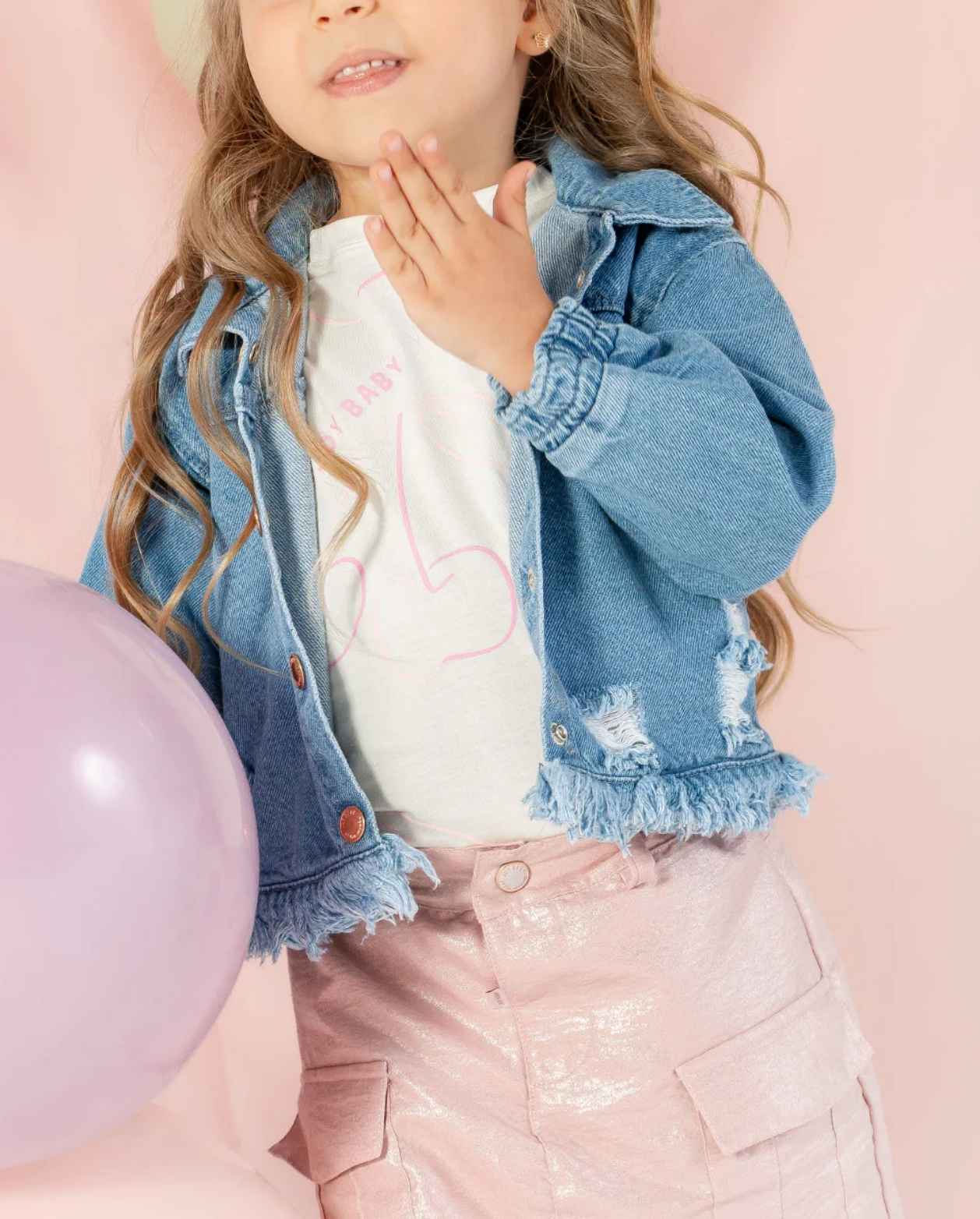 Conjunto 3 Piezas Falda Brillos Cerezas Niñas