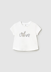 Conjunto 3 Piezas Oso y Conejo Cafe Mayoral camiseta 