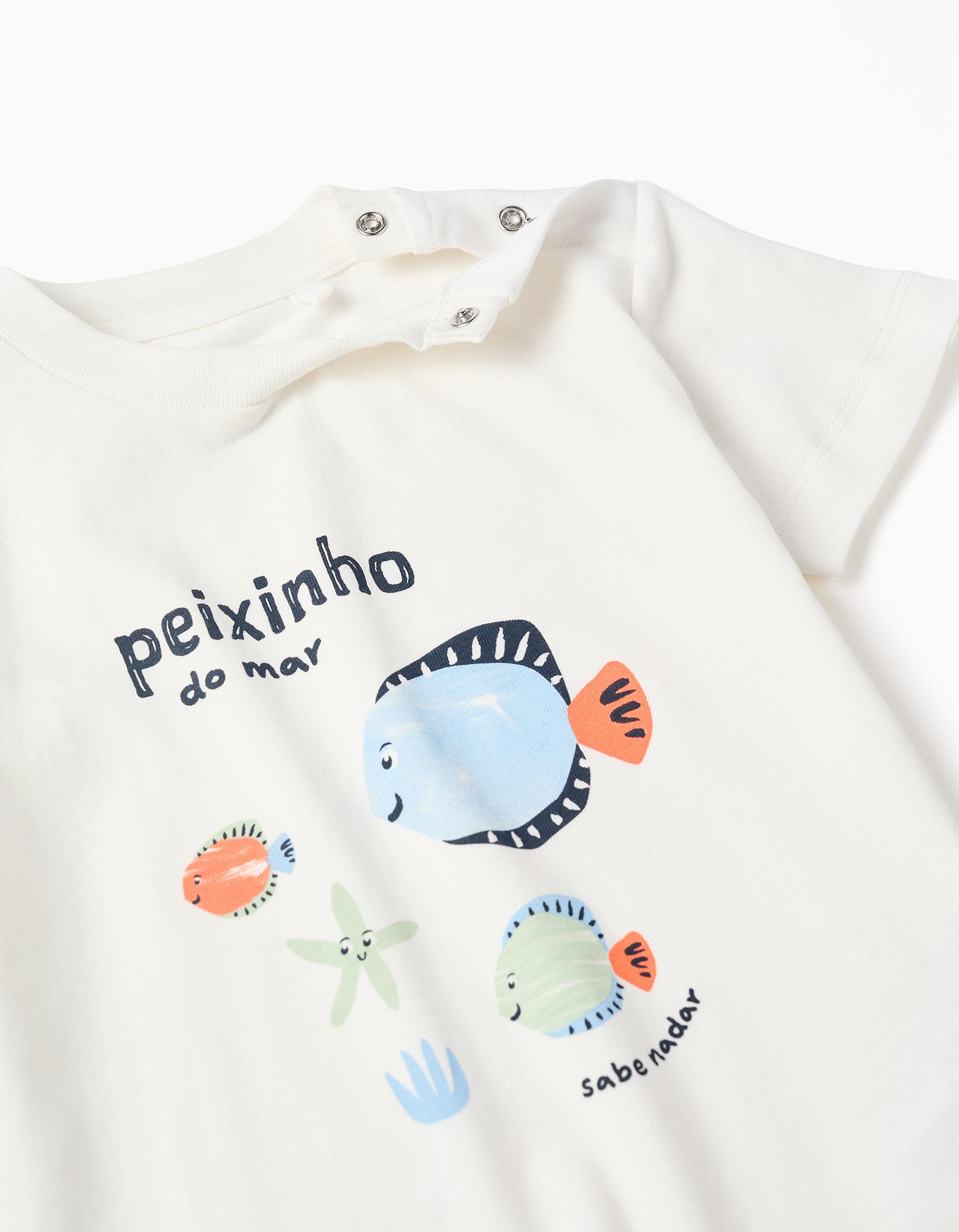 Conjunto Bermuda Animales del Mar Verde Zippy estampado