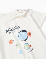 Conjunto Bermuda Animales del Mar Verde Zippy estampado