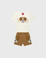 Conjunto Bermuda Bolsillo Dog Cafe Kyly diseño