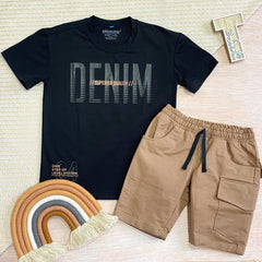 Conjunto Bermuda Bolsillos negro