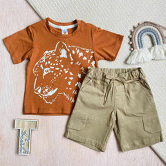 Conjunto Bermuda Cargo Tigre terracota