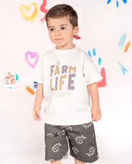 Conjunto Bermuda Estampado Elefante