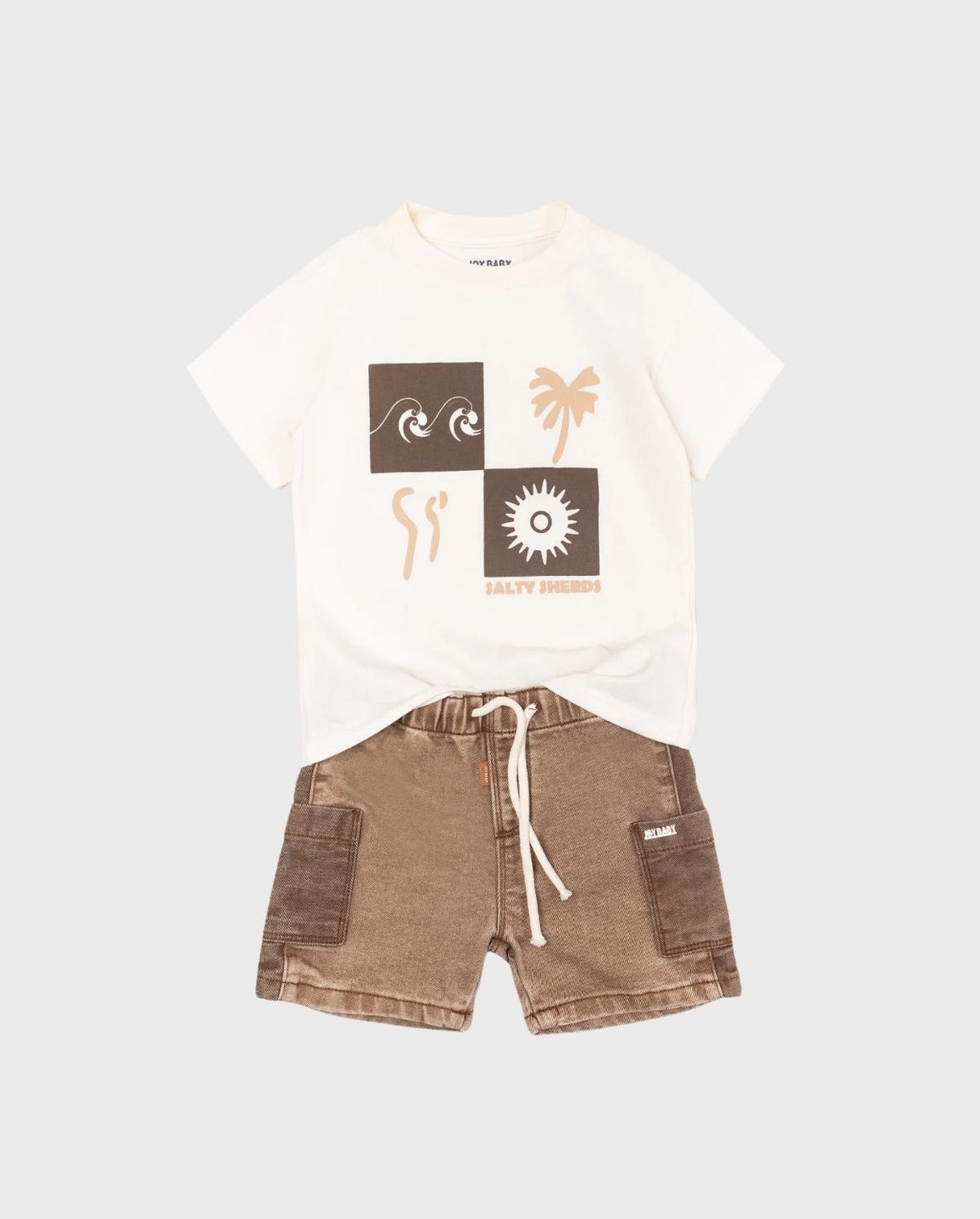 Conjunto Bermuda Estampado Palmeras Verano