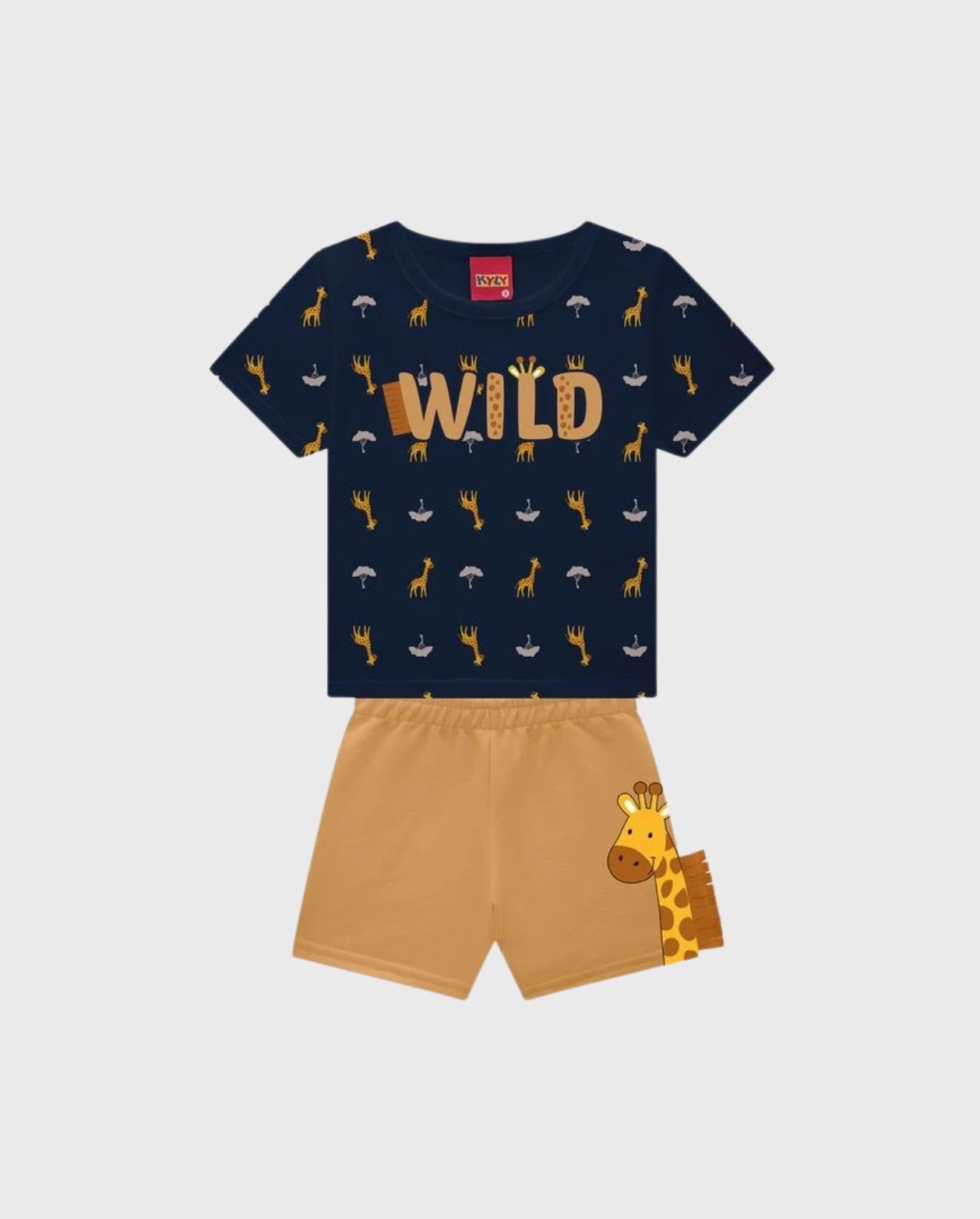 Conjunto Bermuda Jirafa Wild Navy Kyly diseño