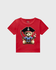 Conjunto Bermuda Osos Pirata Rojo Kyly camiseta