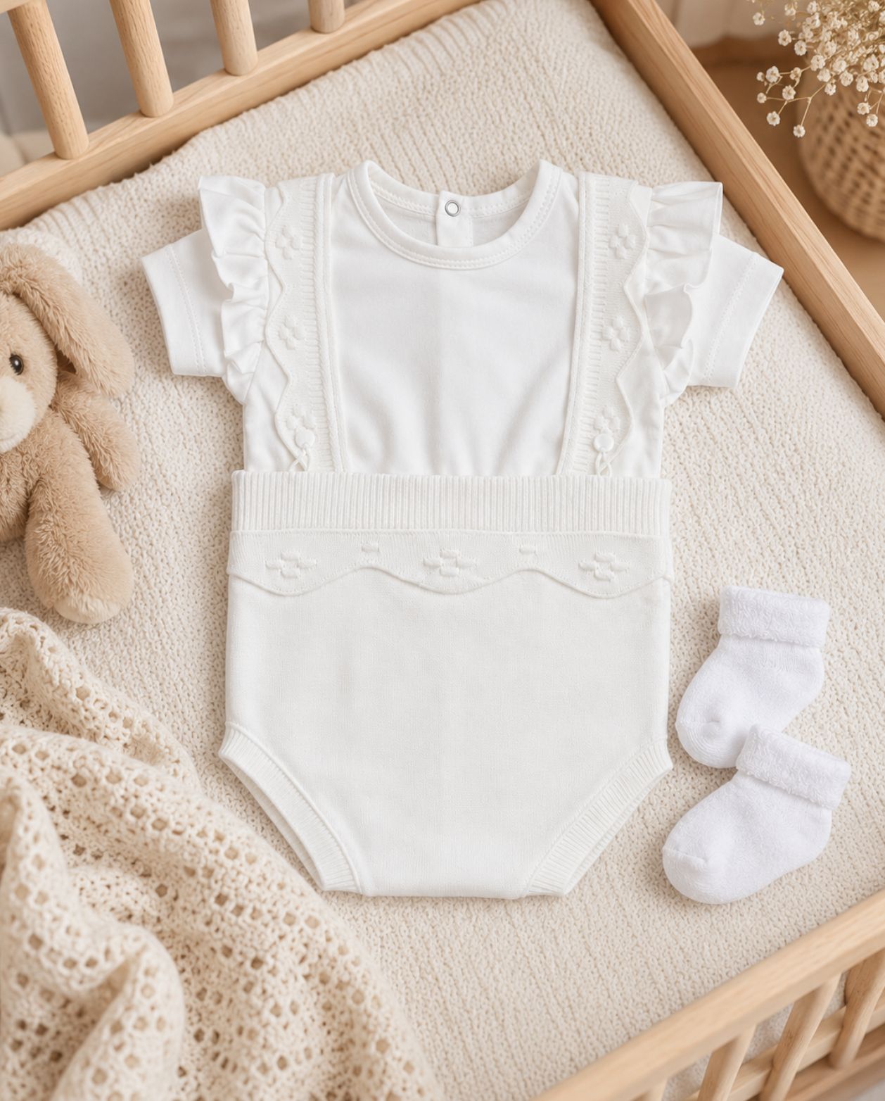 Conjunto Body Tirantes en Tricot blanco