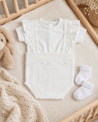 Conjunto Body Tirantes en Tricot blanco