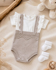 Conjunto Body Tirantes en Tricot lila