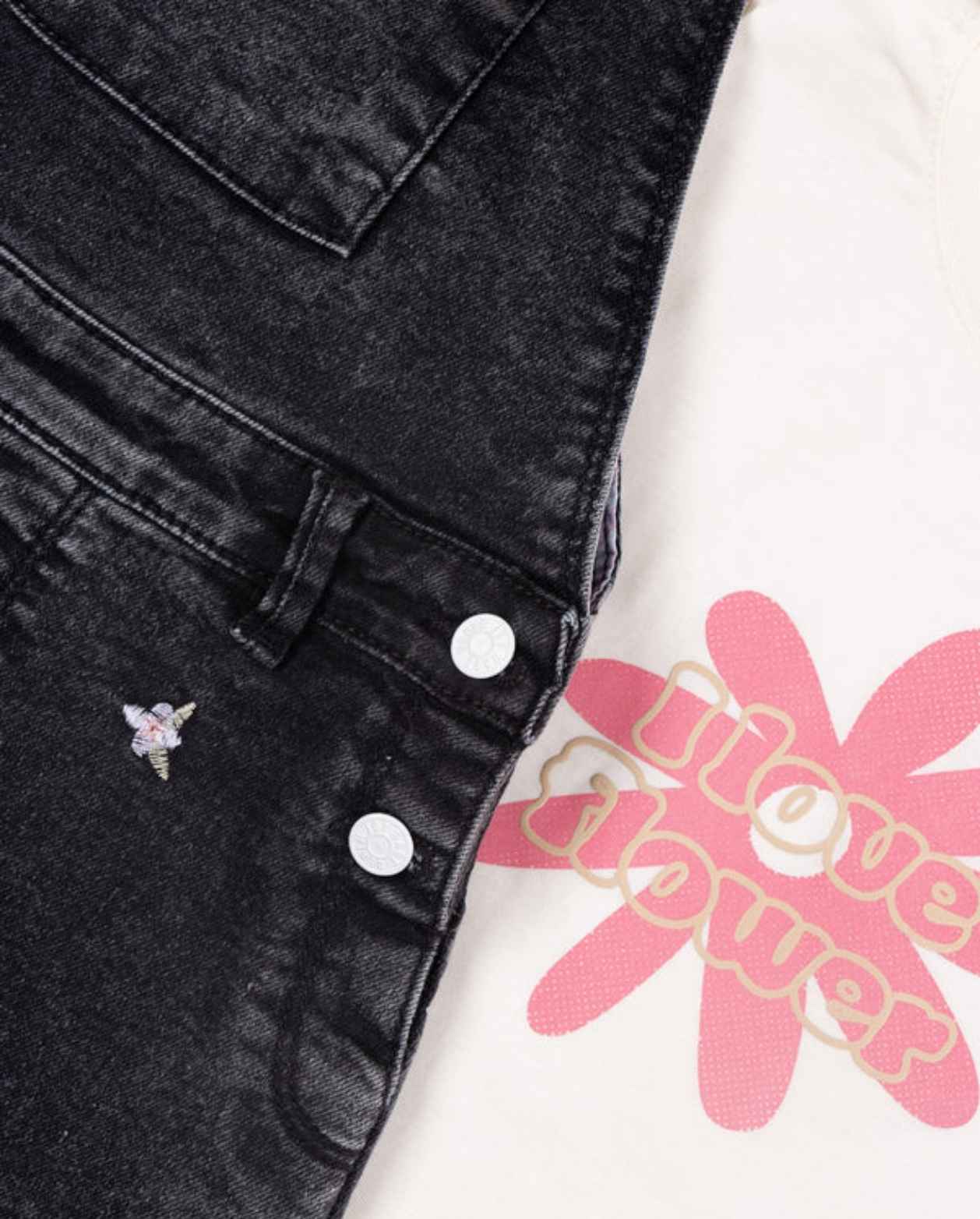 Conjunto Braga Bordado Love Flower Blanco Colombia Detalles