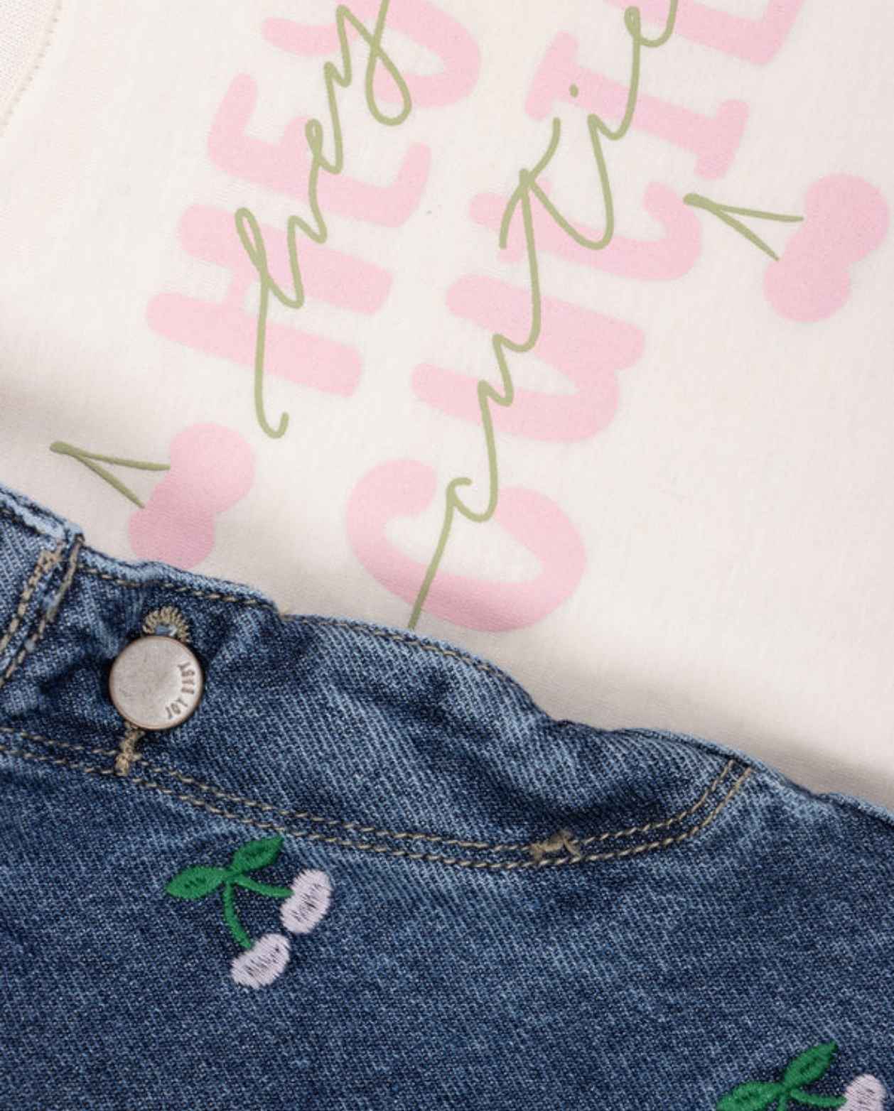 Conjunto Braga Denim Cerezas Travesuras