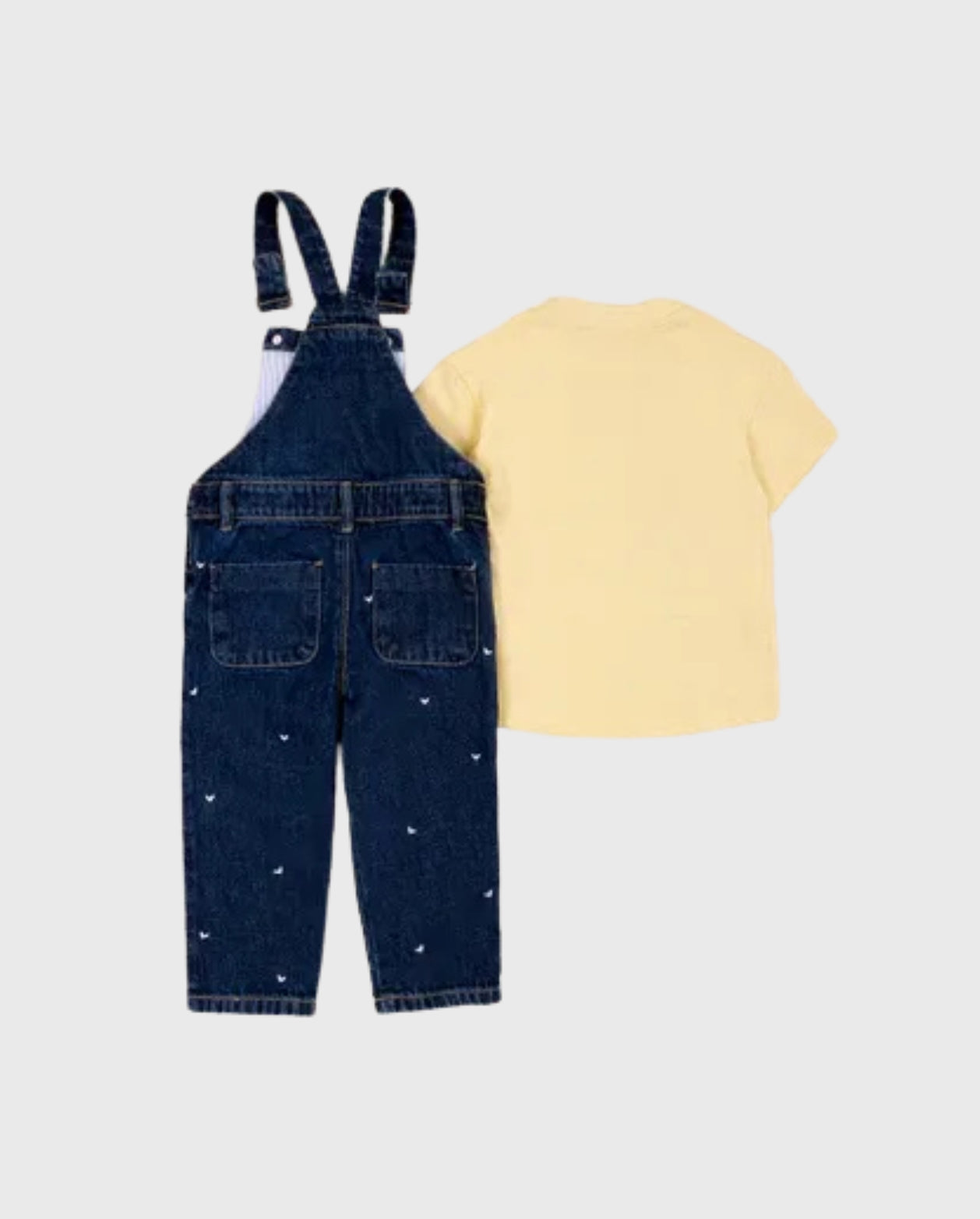Conjunto Braga Detalle Corazones amarillo
