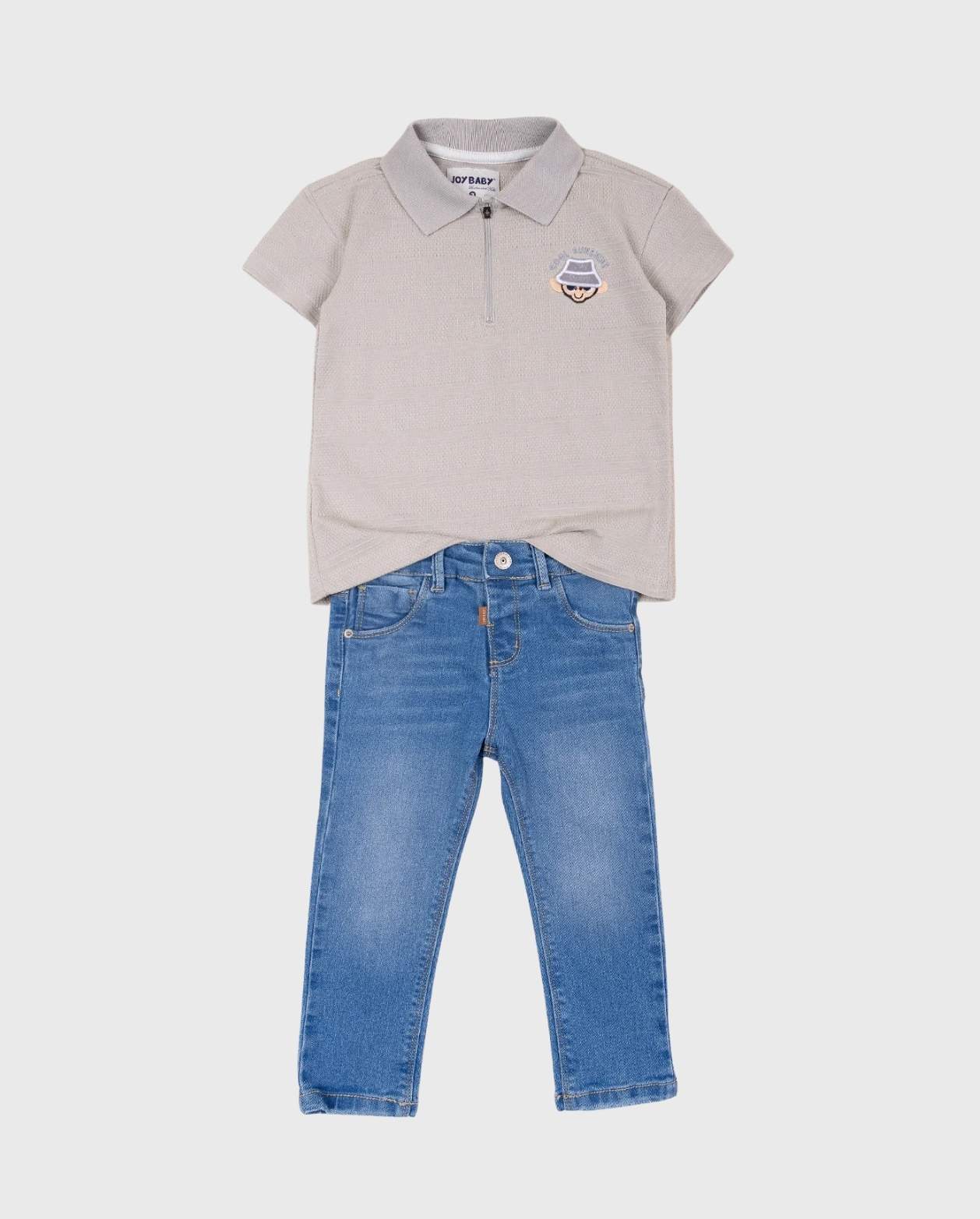 Conjunto Camiseta Mono Cool Gris