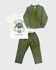 Conjunto 3 Chaqueta Leon Verde