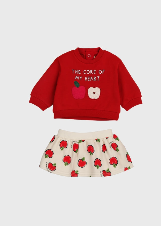 Conjunto Falda Manzanas Rojo Mayoral