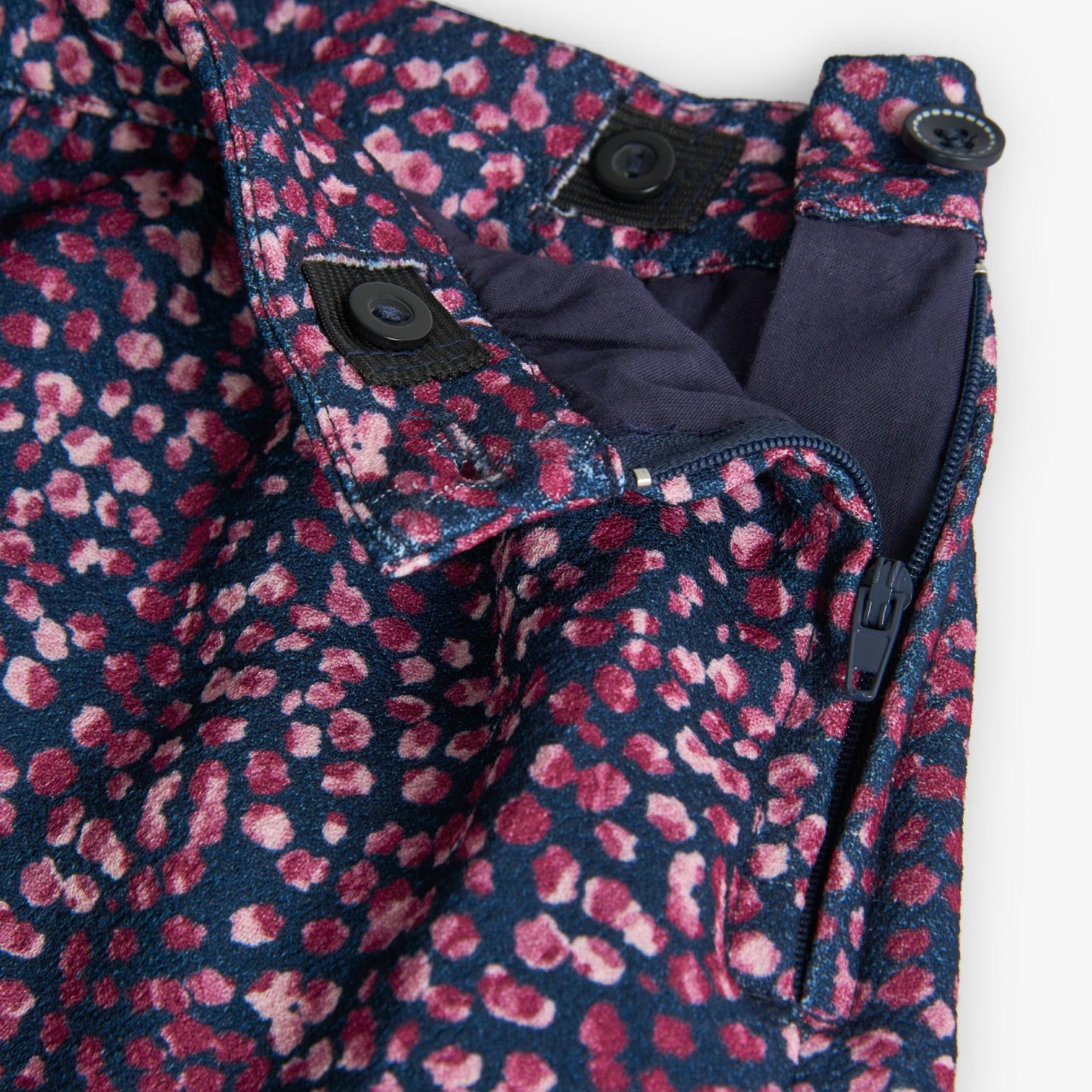 Conjunto Falda Nice Flores Rosa Boboli cremallera