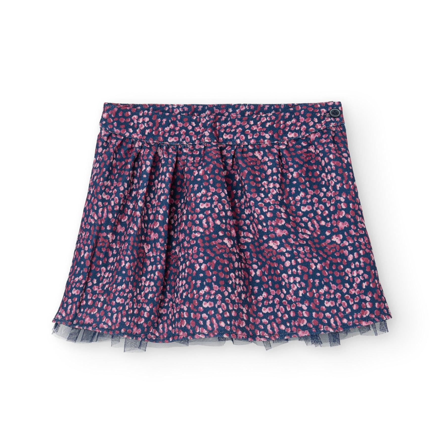 Conjunto Falda Nice Flores Rosa Boboli diseño