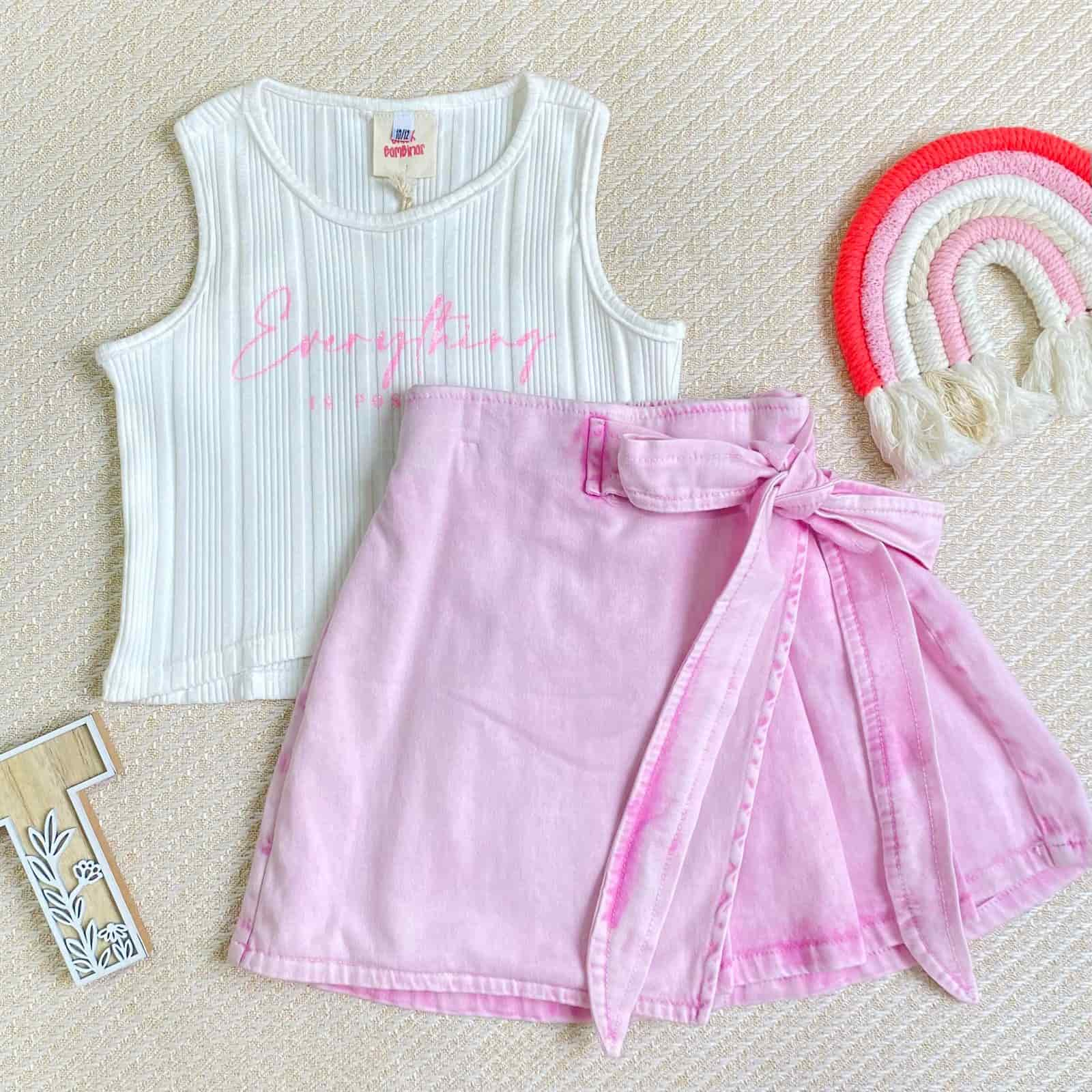 Conjunto Falda Prenses rosa