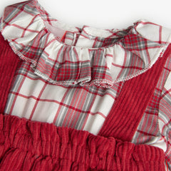 Conjunto Falda Tirantes Rojo Boboli cuello