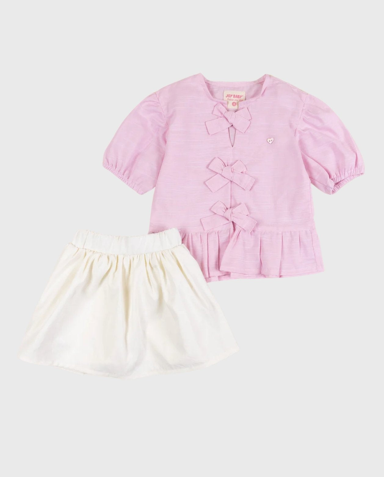 Conjunto Falda y Blusa Lazo Detalles