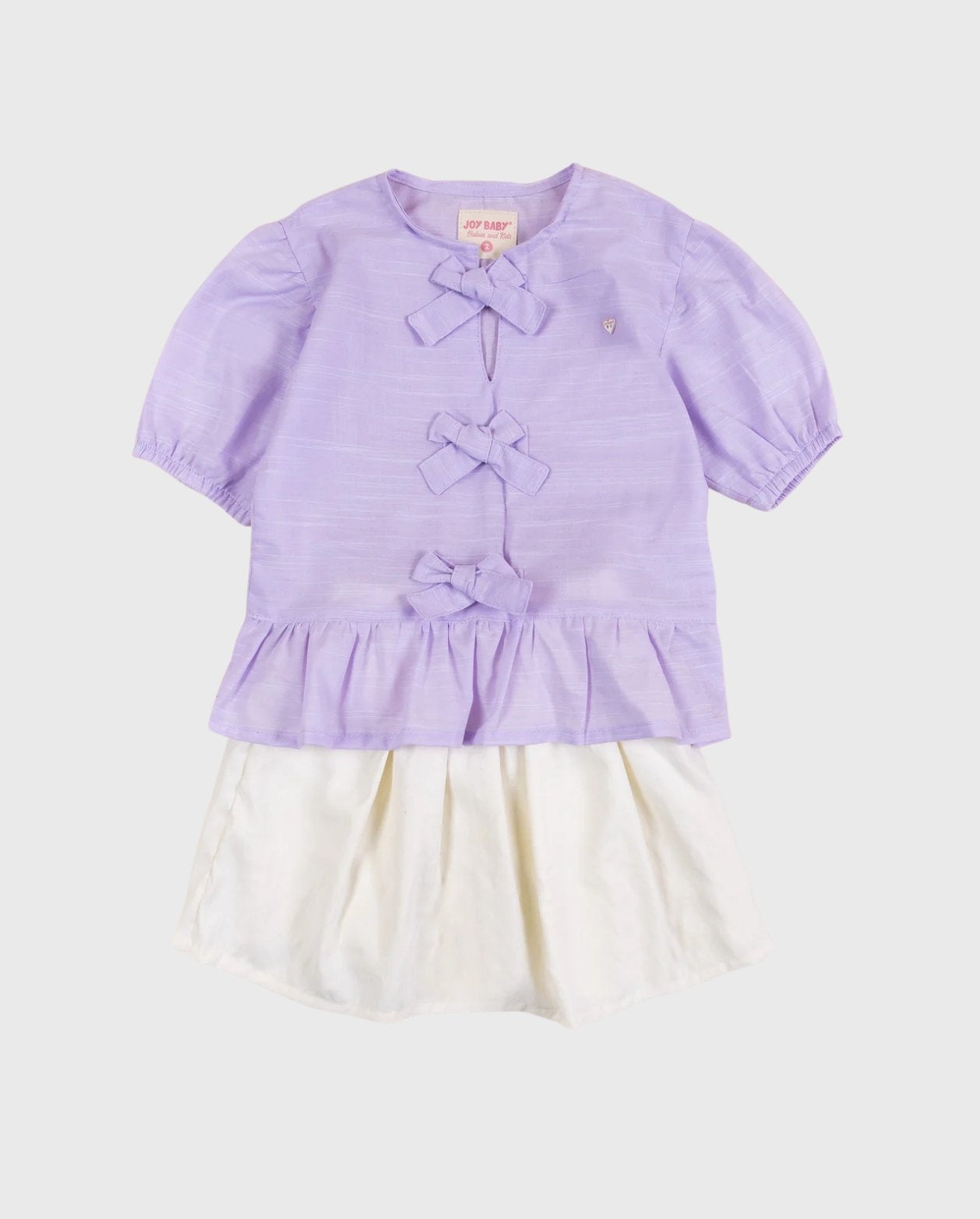 Conjunto Falda y Blusa Lazo Lila