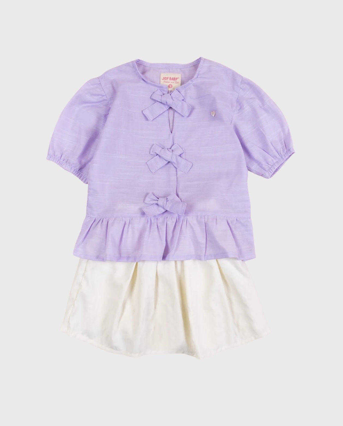 Conjunto Falda y Blusa Lazo Lila