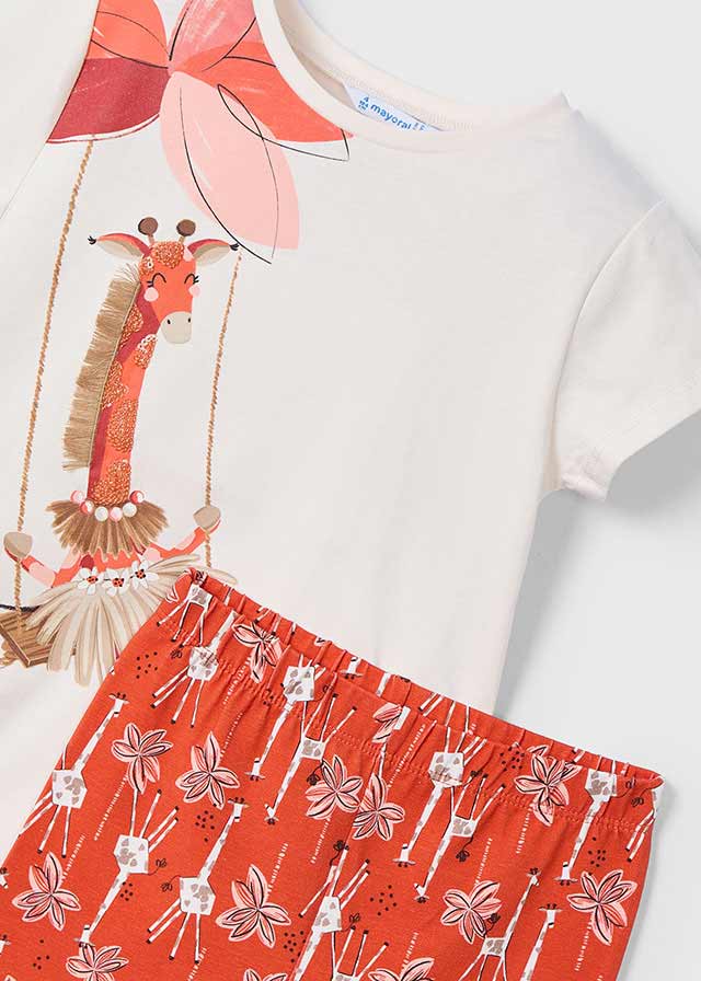 Conjunto Leggings Naranja Mayoral detalle