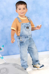 Conjunto Overol Denim Y Camiseta  bebe
