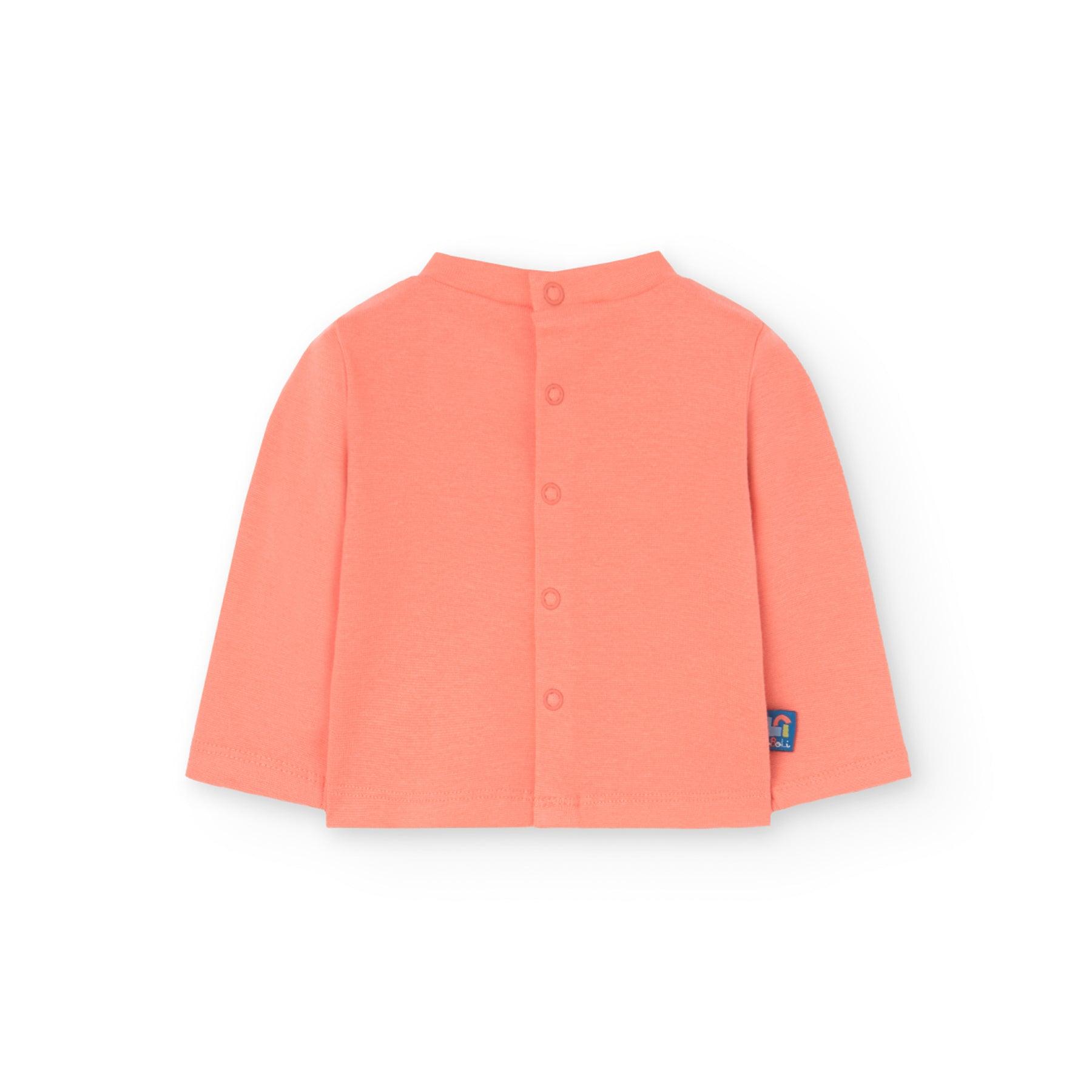 Conjunto Overol Figuras Naranja Boboli botones