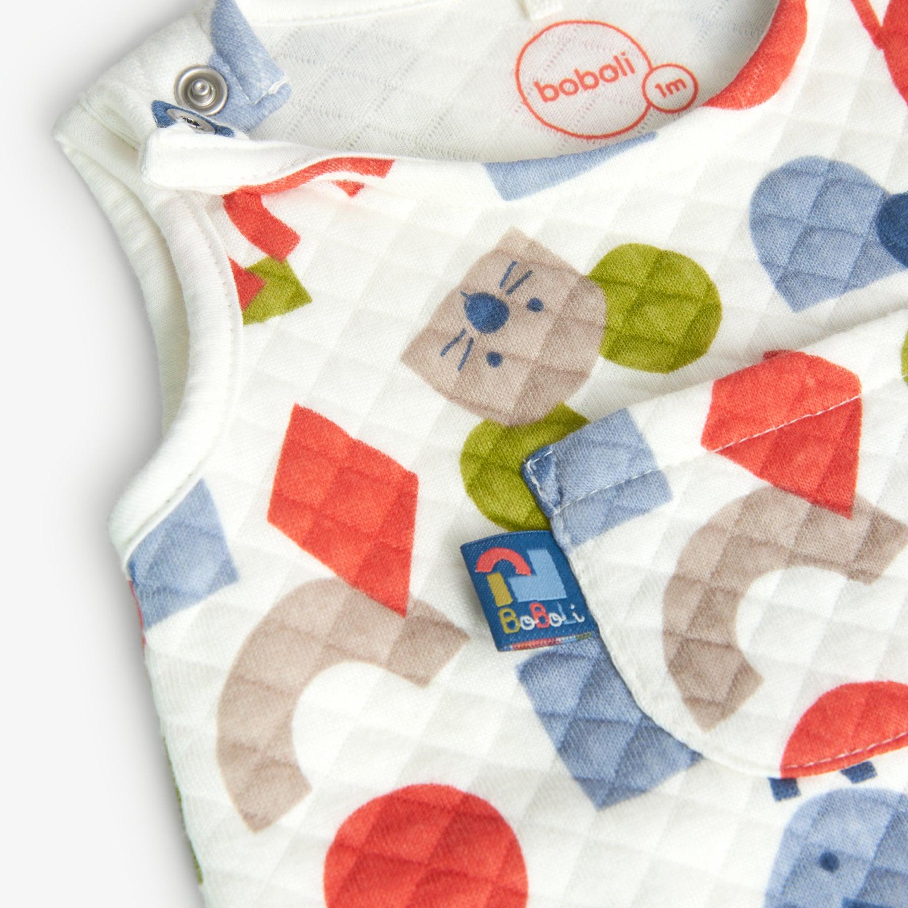 Conjunto Overol Figuras Naranja Boboli detalle