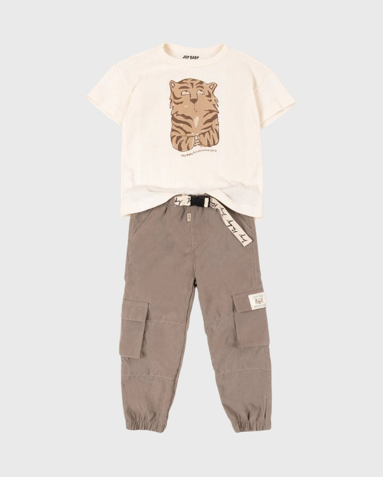 Conjunto Pantalón Cargo Tigre Beige