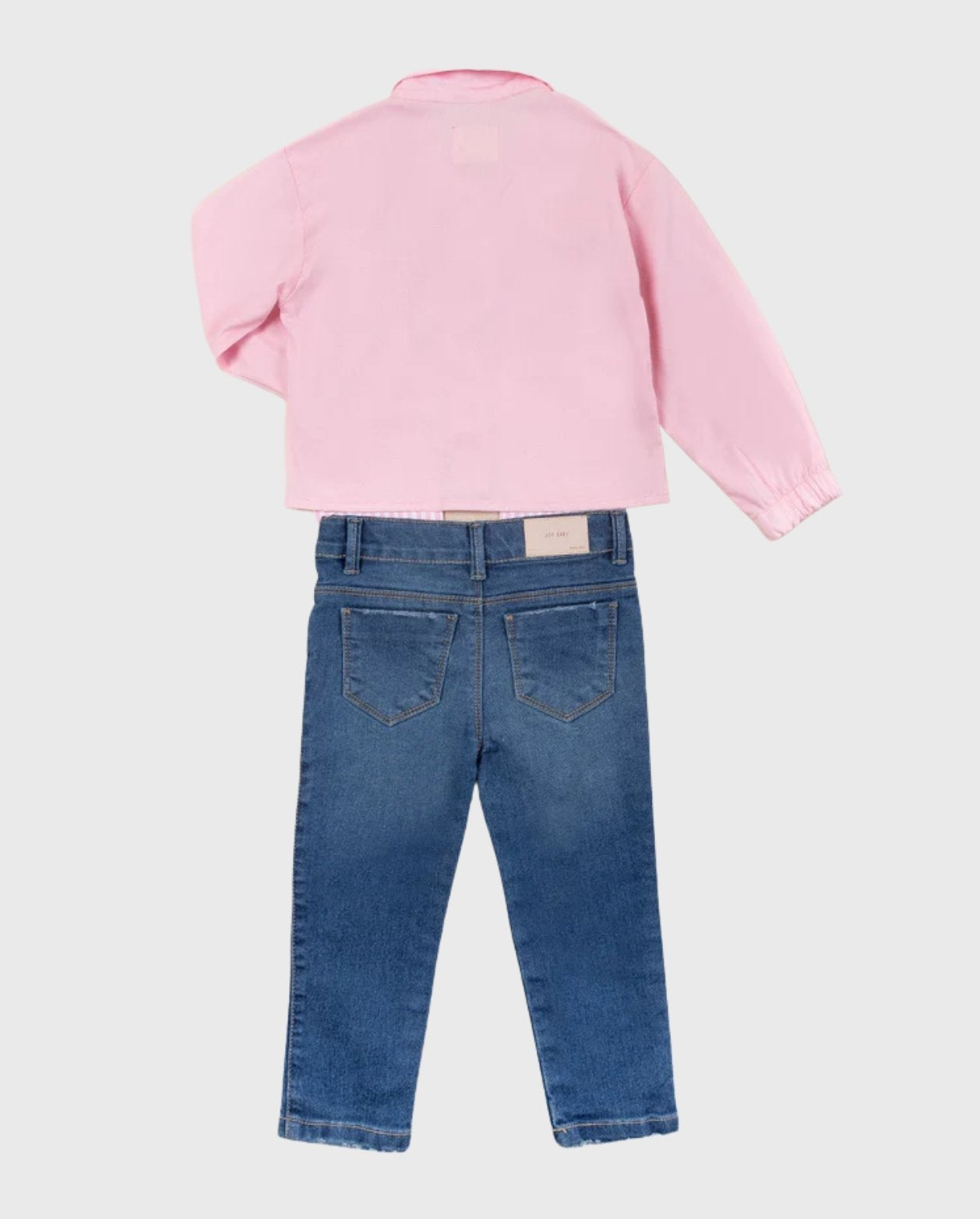 Conjunto Pantalón Denim Brillo Detalles