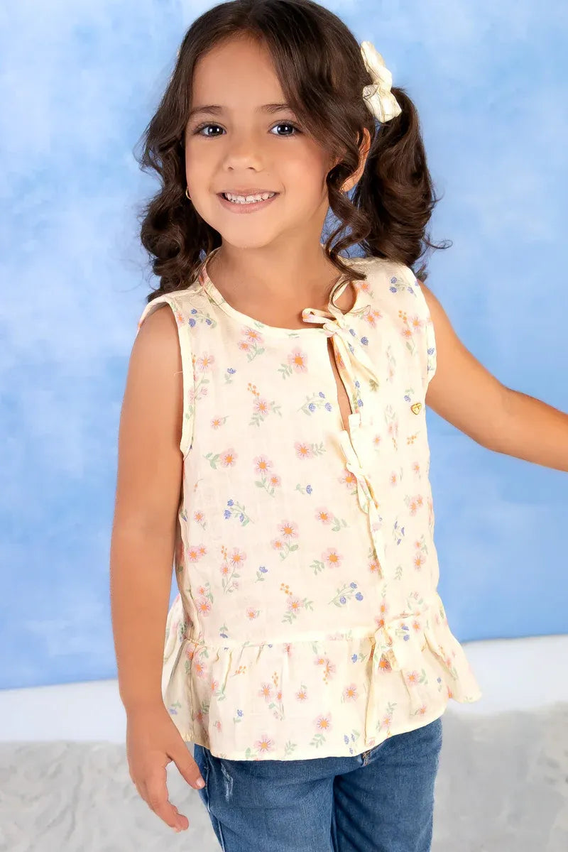 Conjunto Pantalón Estampado Flowers blusa