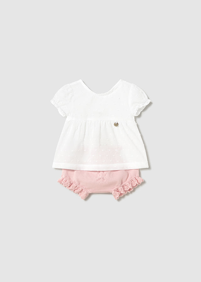 Conjunto Panty Tricot Rosa Mayoral