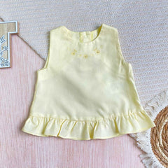 Conjunto Short Bordado Amarillo bordado