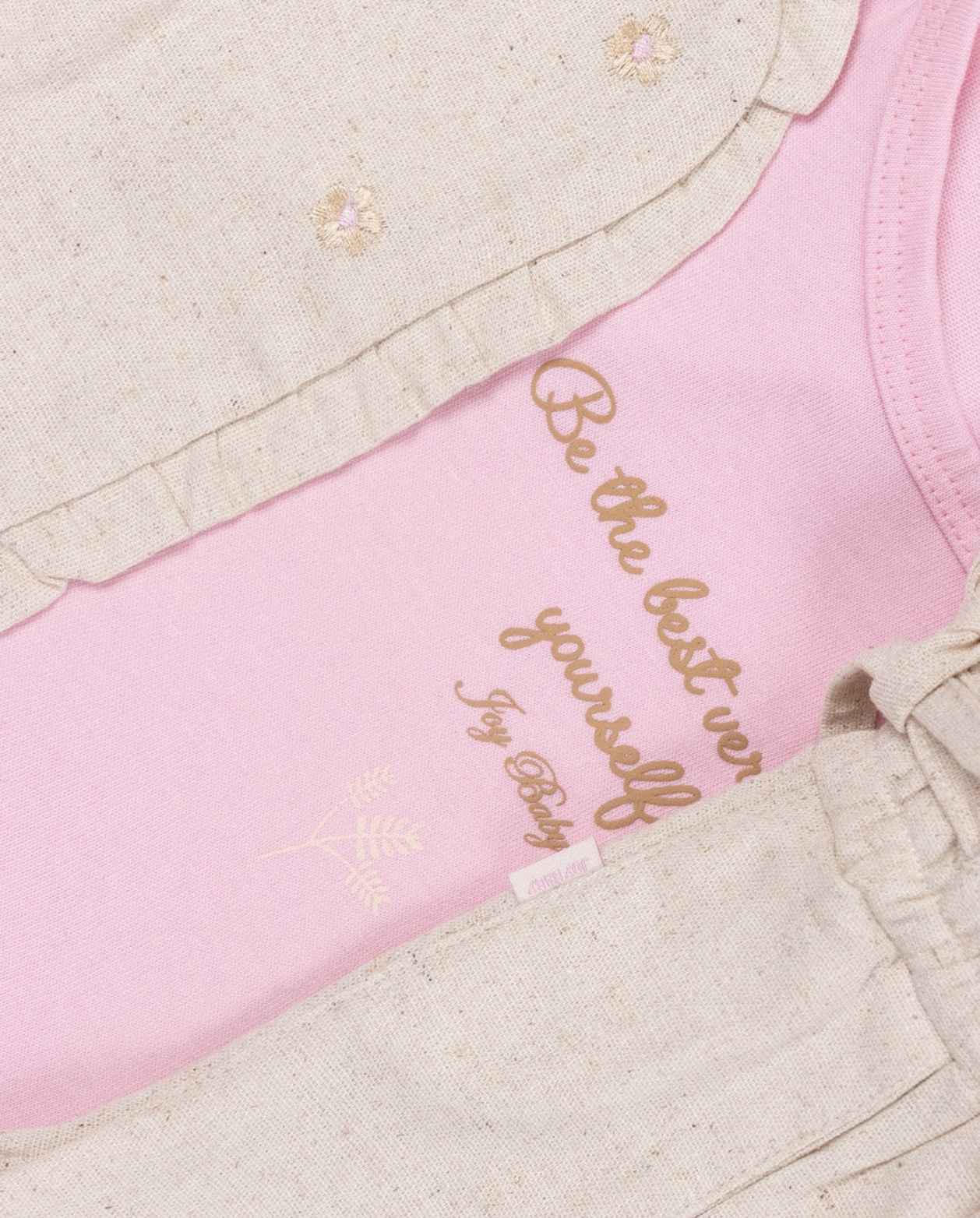 Conjunto Short Chaleco Margaritas  Detalles Diseño