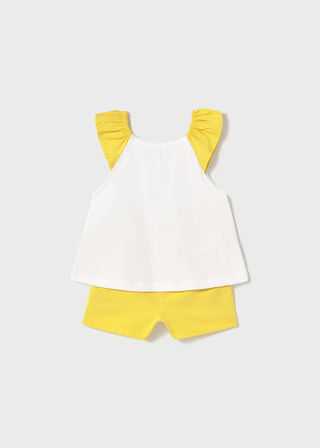 Conjunto Short Niña Amarillo Mayoral diseño