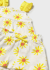Conjunto Short y Blusa Tirantes Amarillo Mayoral detalle