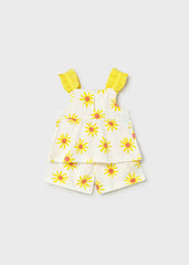 Conjunto Short y Blusa Tirantes Amarillo Mayoral diseño