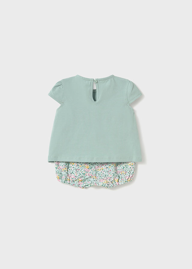 Conjunto Shorts Flores Verde Mayoral diseño