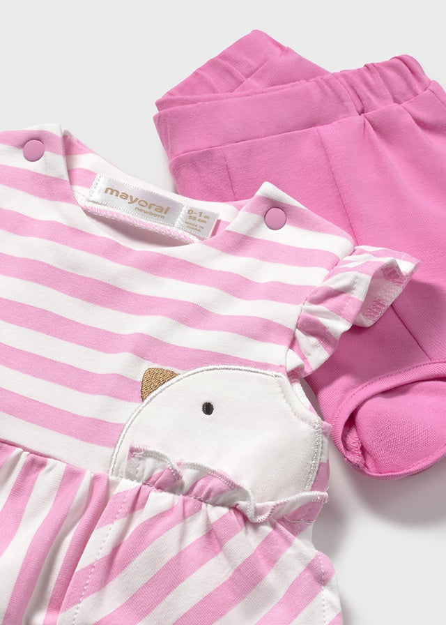 Conjunto Shorts Pajaro Rosa Mayoral detalle