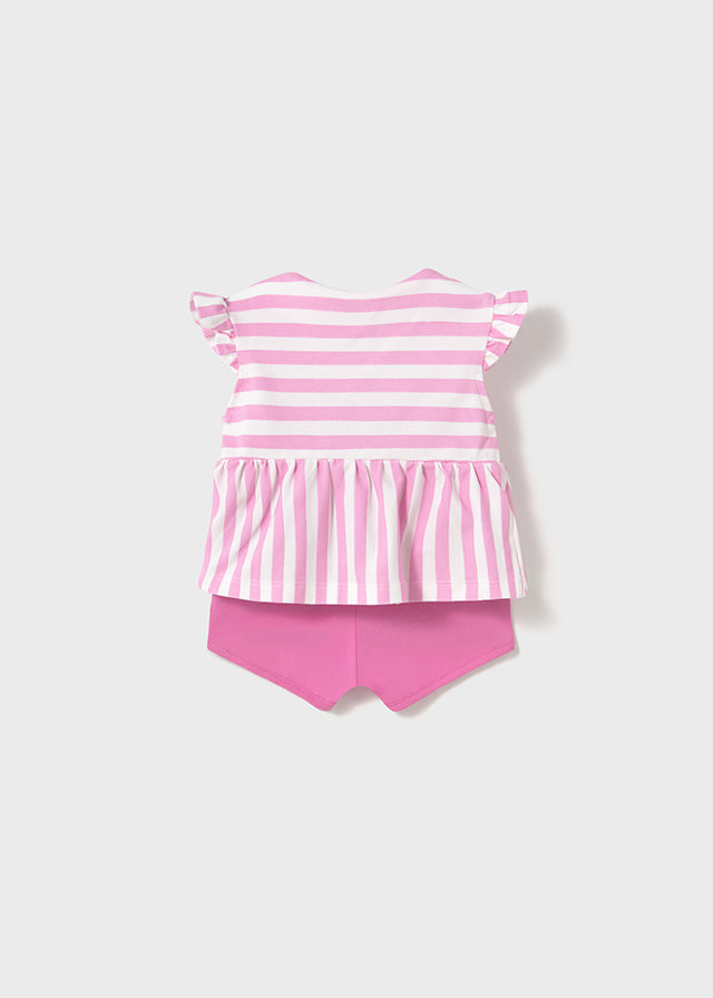 Conjunto Shorts Pajaro Rosa Mayoral rayas