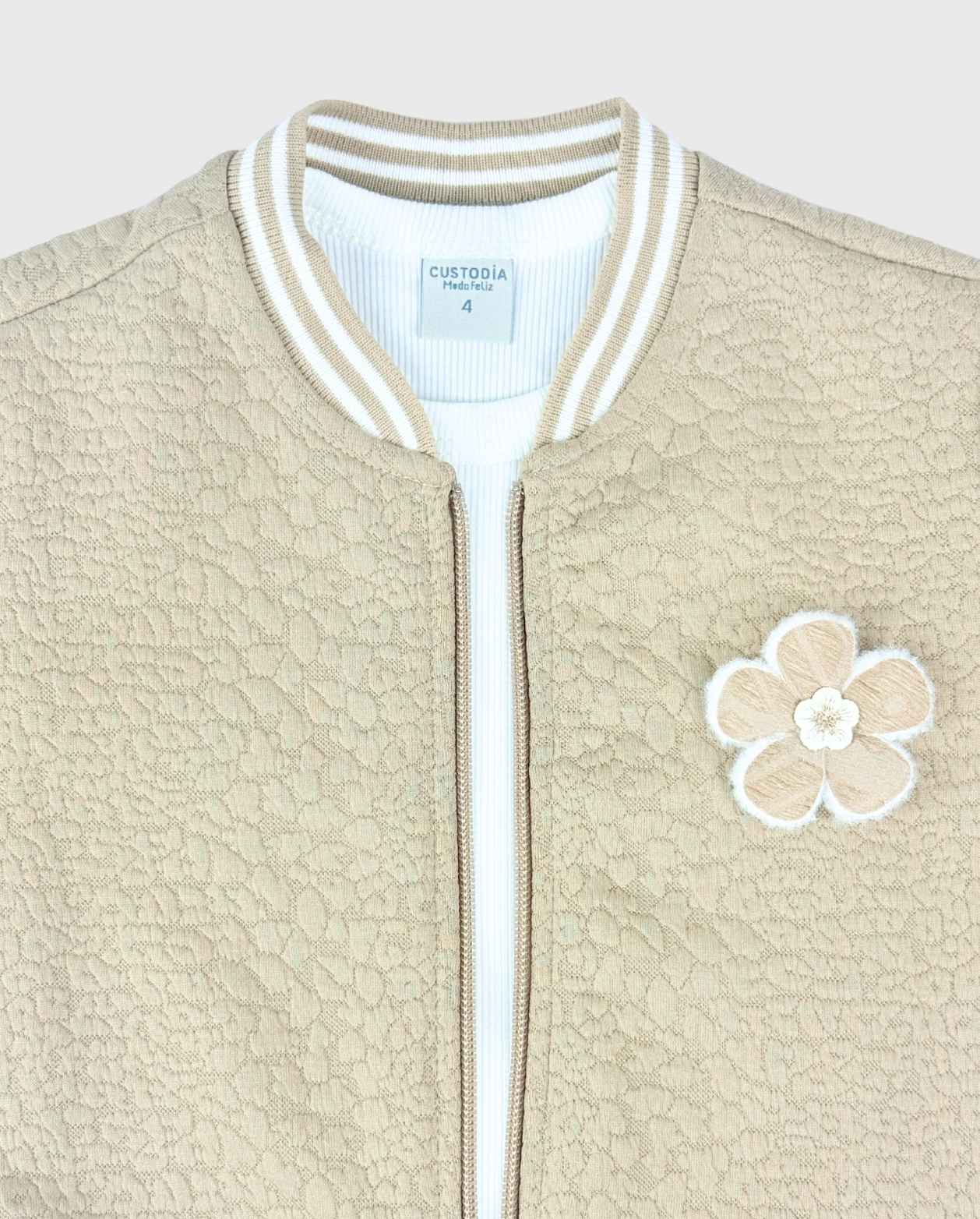 Conjunto 3 Piezas Sudadera Detalle Flor Travesuras