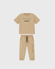 Conjunto Sudadera Estampado Cafe