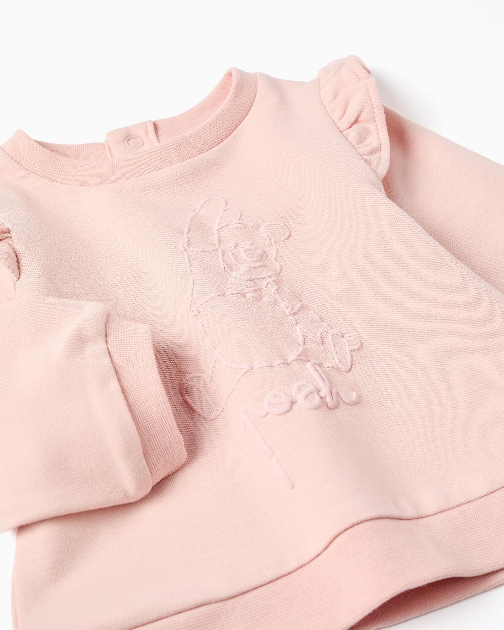 Conjunto Sudadera Rayas Winne Pooh Rosa Zippy BLUSA DETALLE
