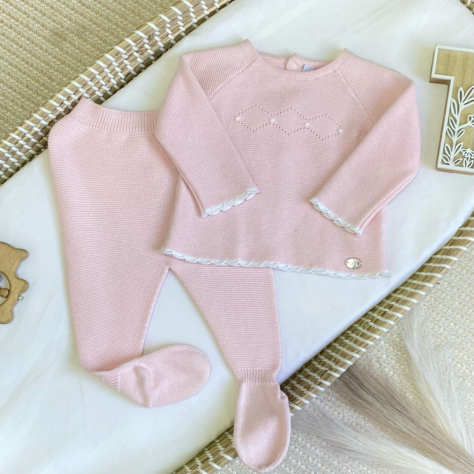 Conjunto Tricot Ibiza Primer Día Rosa Martín Aranda