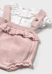 Conjunto Tricot Shorts Tirantes Rosa Mayoral detalle