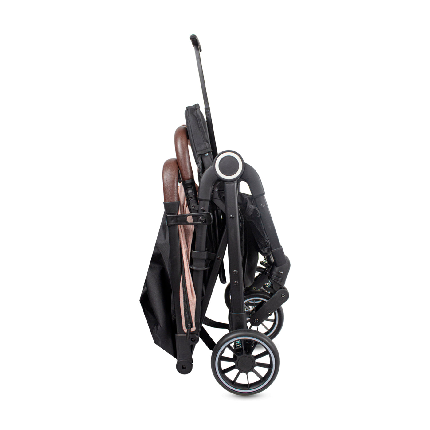 Coche Maleta Con Porta Bebé Micro Rosa Bebesit Compacto