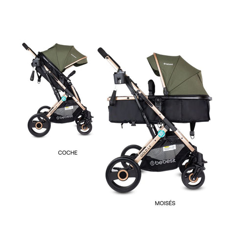 Coche Moises Gold LX Verde Bebesit Lujo